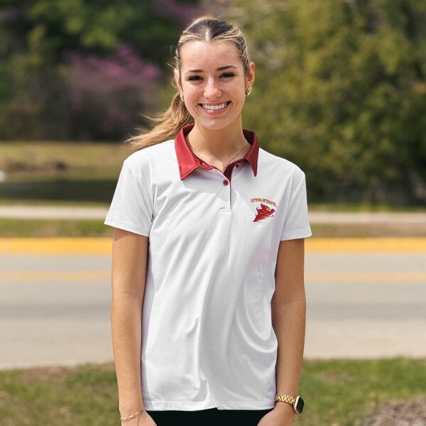 Authentic Brand Women's Cyclones Script White Premium Polo